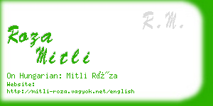 roza mitli business card